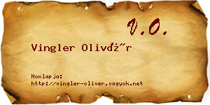 Vingler Olivér névjegykártya